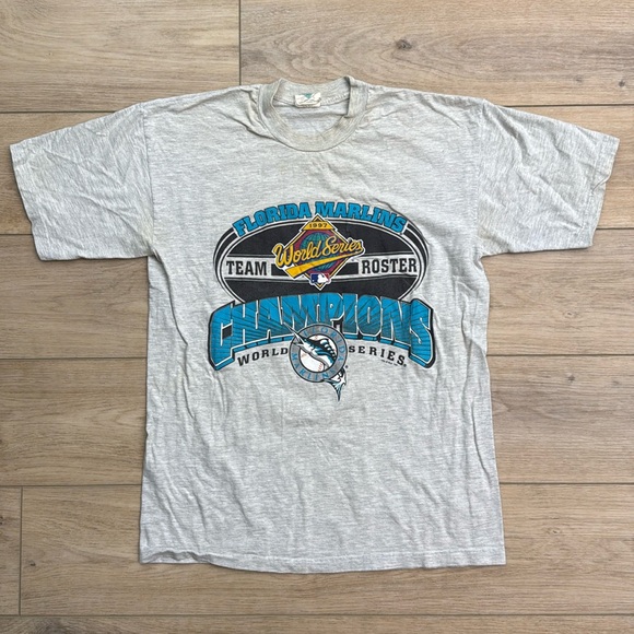 Vintage Marlins‎ Baseball World Series T Shirt - Picture 1 of 12